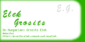 elek grosits business card